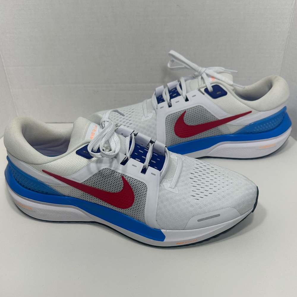 New Nike Air Zoom Vomero 16 White Photo Blue Red Men’s 12.5 No Box